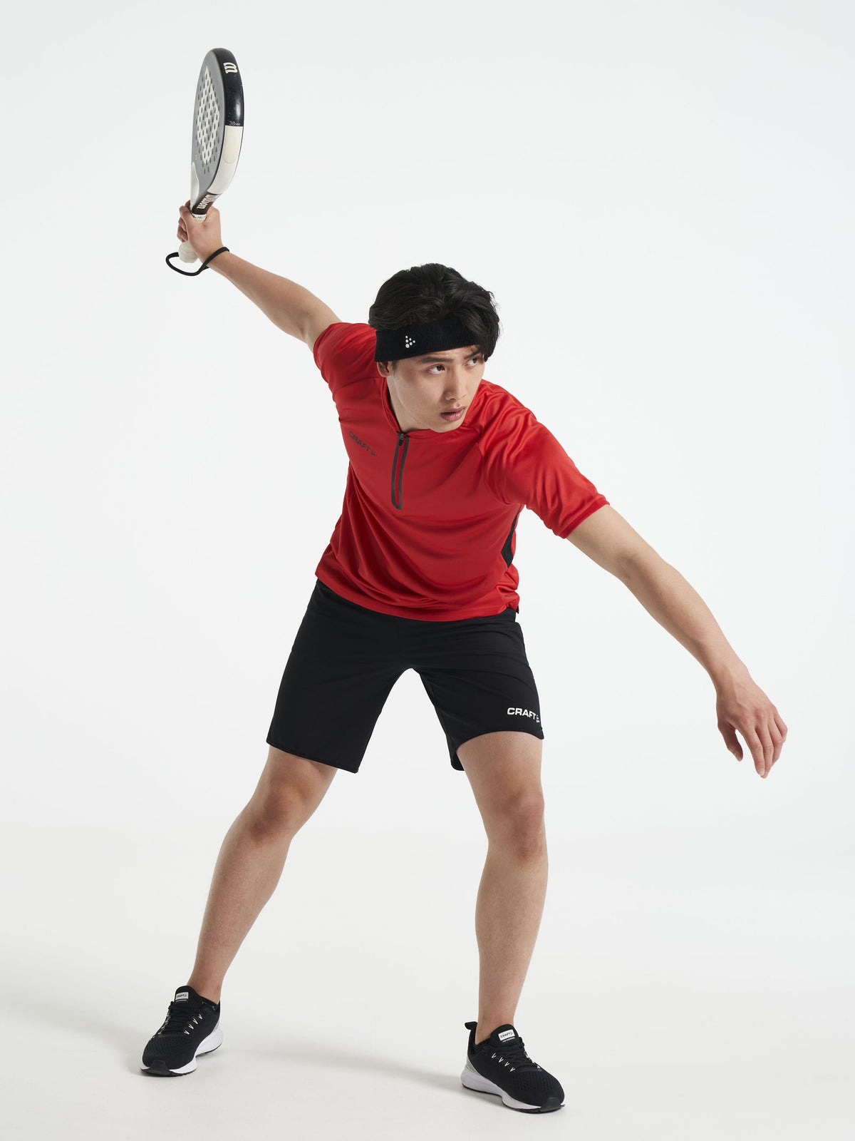 Craft PRO Control Impact Polo Herren in Rot/Schwarz, Detailansicht