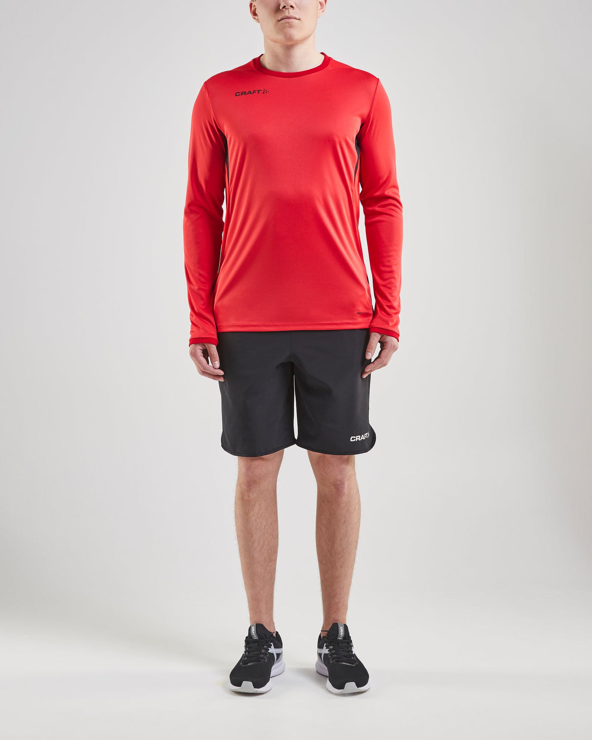 Craft PRO Control Impact LS Tee Herren in Rot/Schwarz, Detailansicht