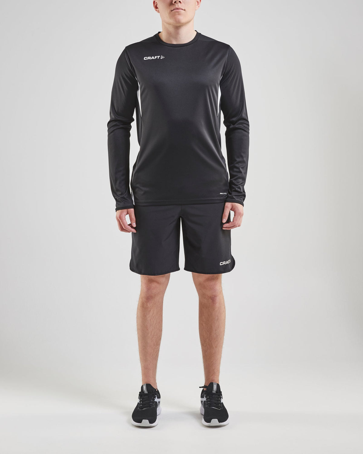 Craft PRO Control Impact LS Tee Herren in Schwarz/Weiss, Detailansicht