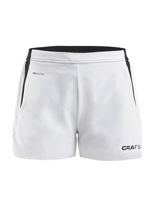 Craft PRO Control Impact Shorts Damen in Weiss/Schwarz, Vorderansicht