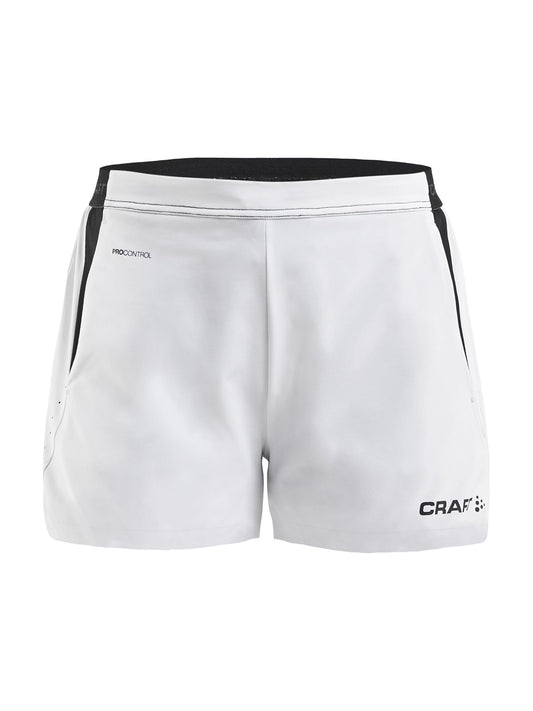 Craft PRO Control Impact Shorts Damen in Weiss/Schwarz, Vorderansicht