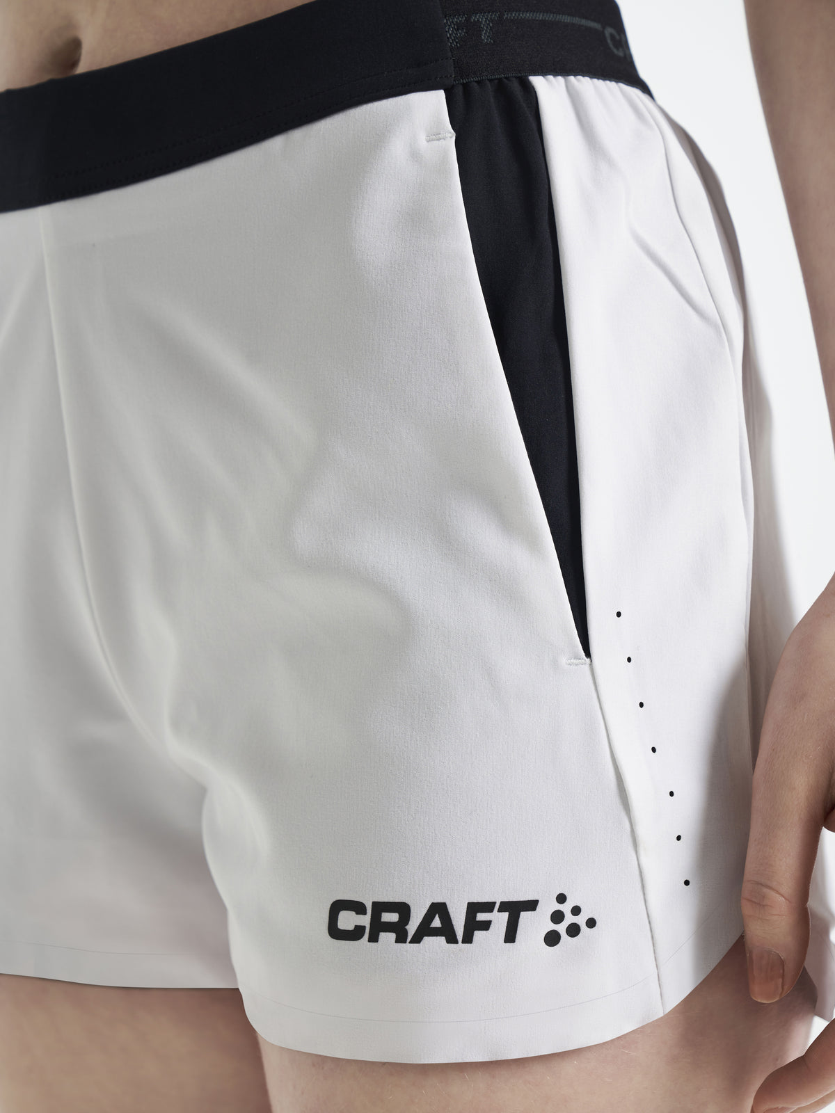 Craft PRO Control Impact Shorts Damen in Weiss/Schwarz, Detailansicht