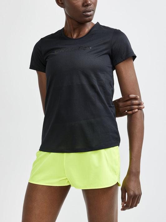 Craft CORE Essence SS Mesh Tee Damen in Schwarz, Detailansicht