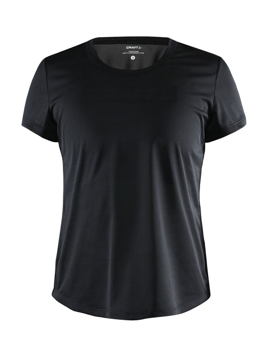 Craft CORE Essence SS Mesh Tee Damen in Schwarz, Vorderansicht
