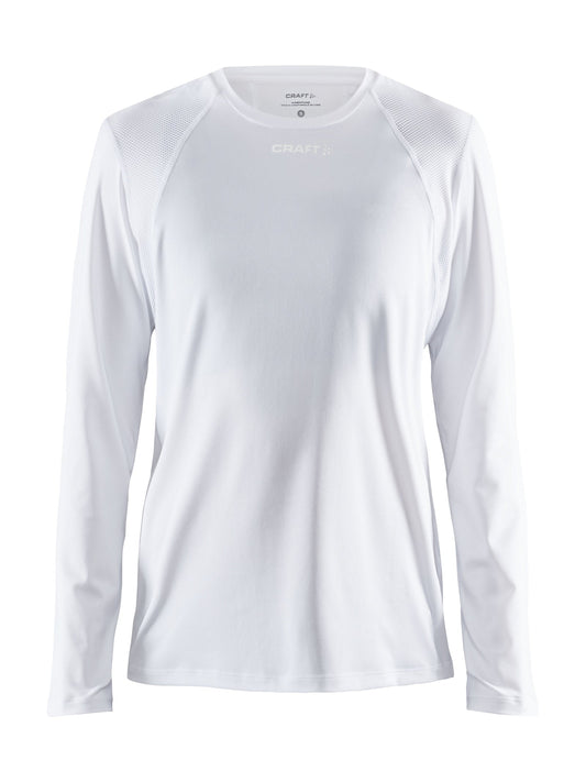Craft ADV Essence LS Tee Damen in Weiss, Vorderansicht