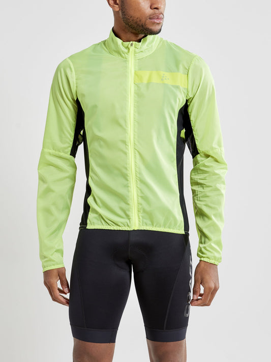 Craft ADV Essence Light Wind Jacket Herren in Neongelb, Detailansicht