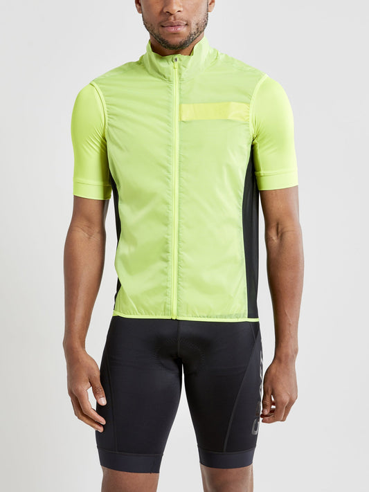 Craft ADV Essence Light Wind Vest Herren in Neongelb, Detailansicht