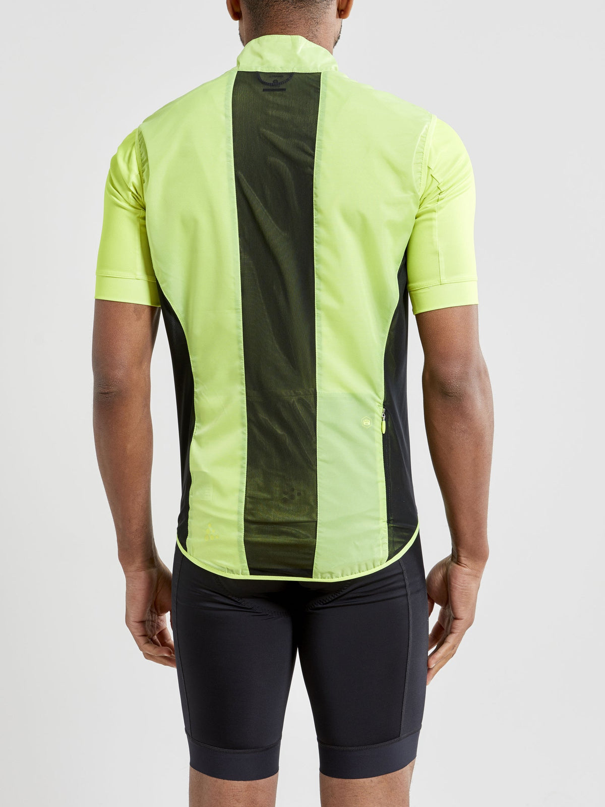 Craft ADV Essence Light Wind Vest Herren in Neongelb, Detailansicht