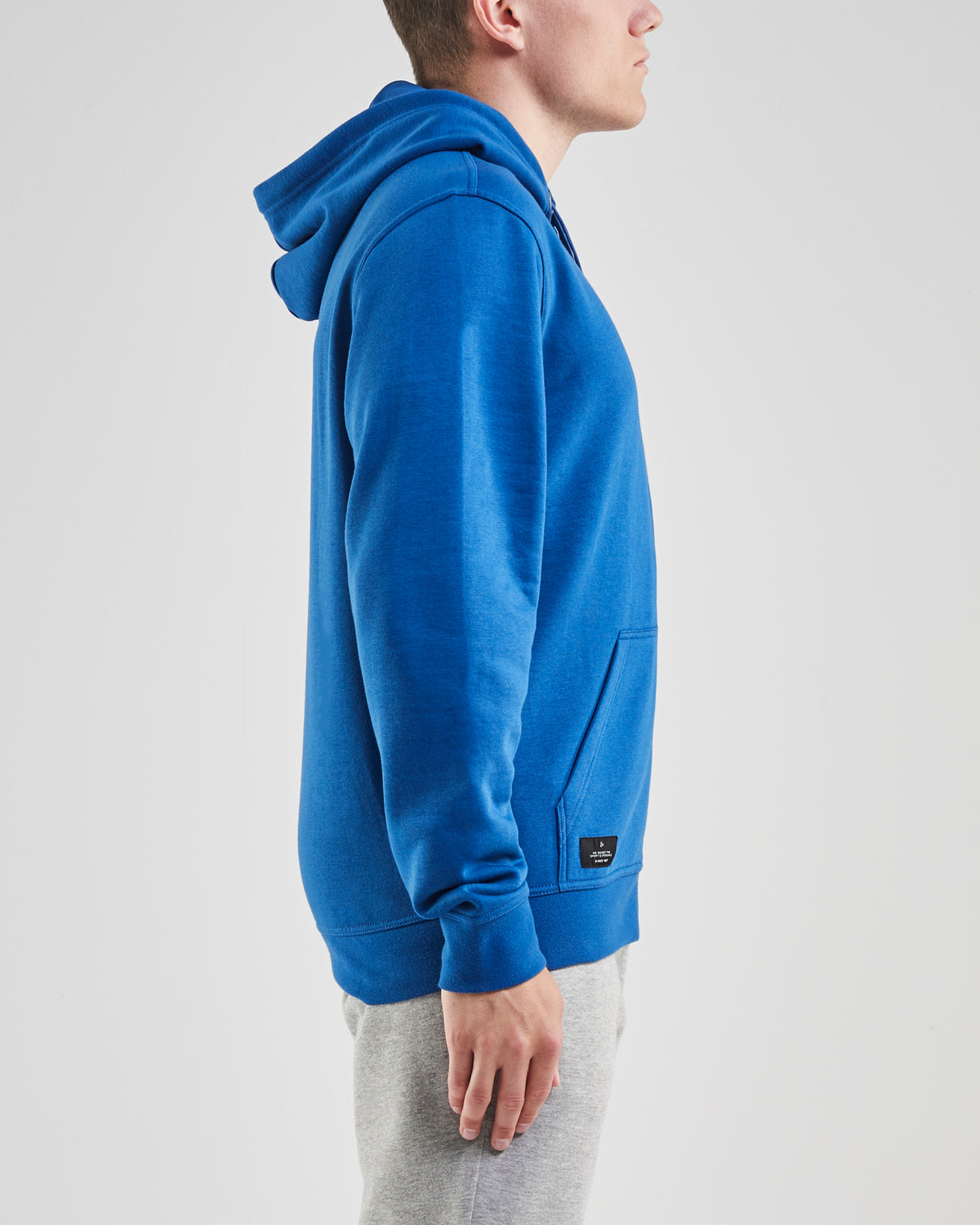 Craft Community FZ Hoodie Herren in Royalblau, Detailansicht
