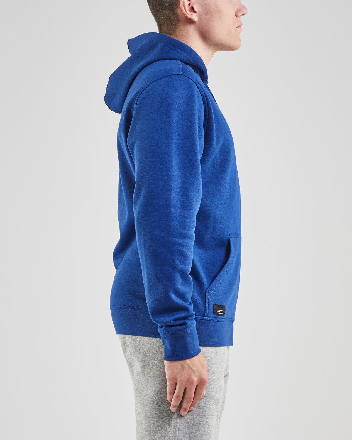 Craft Community FZ Hoodie Herren in Kobaltblau, Detailansicht