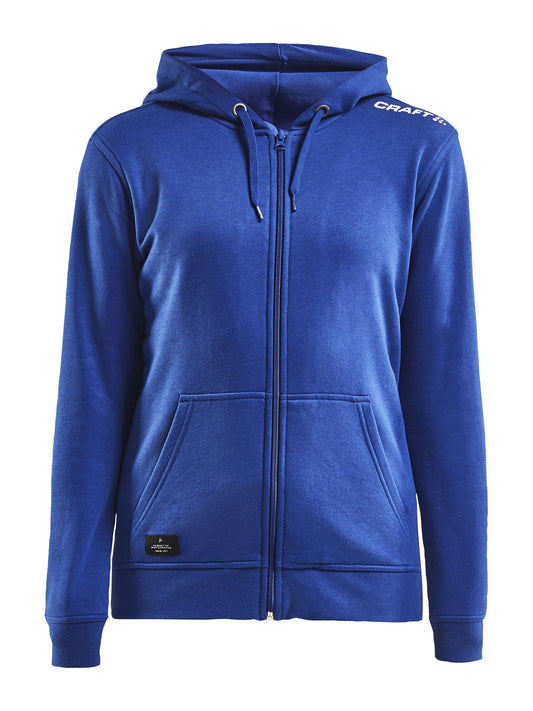 Craft Community FZ Hoodie Damen in Kobaltblau, Vorderansicht