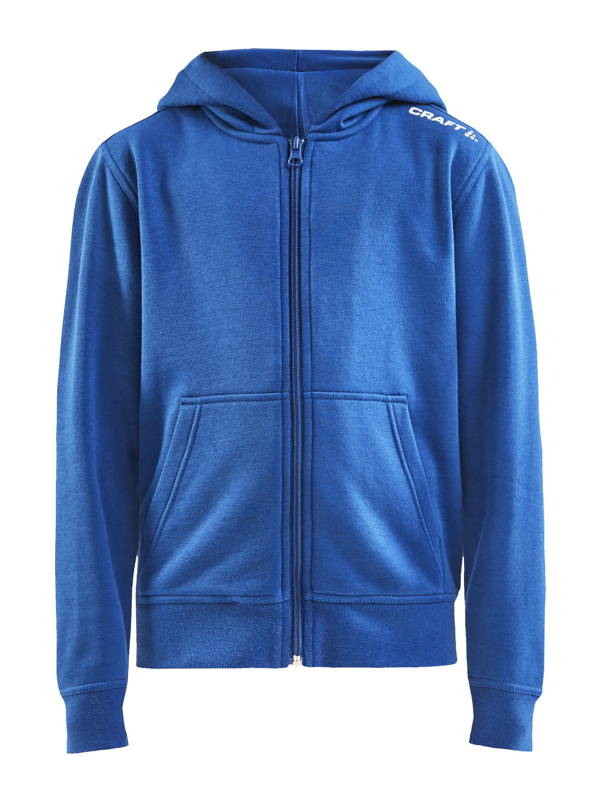 Craft Community FZ Hoodie Junior in Royalblau, Vorderansicht