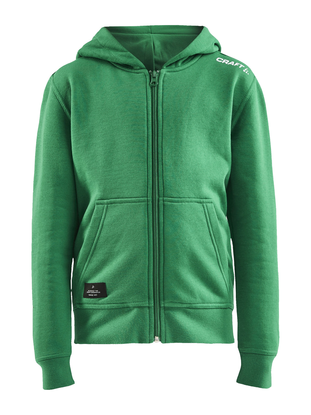 Craft Community FZ Hoodie Junior in Grün, Vorderansicht