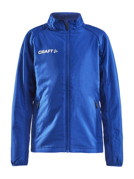 Craft Jacket Warm Junior in Kobaltblau, Vorderansicht