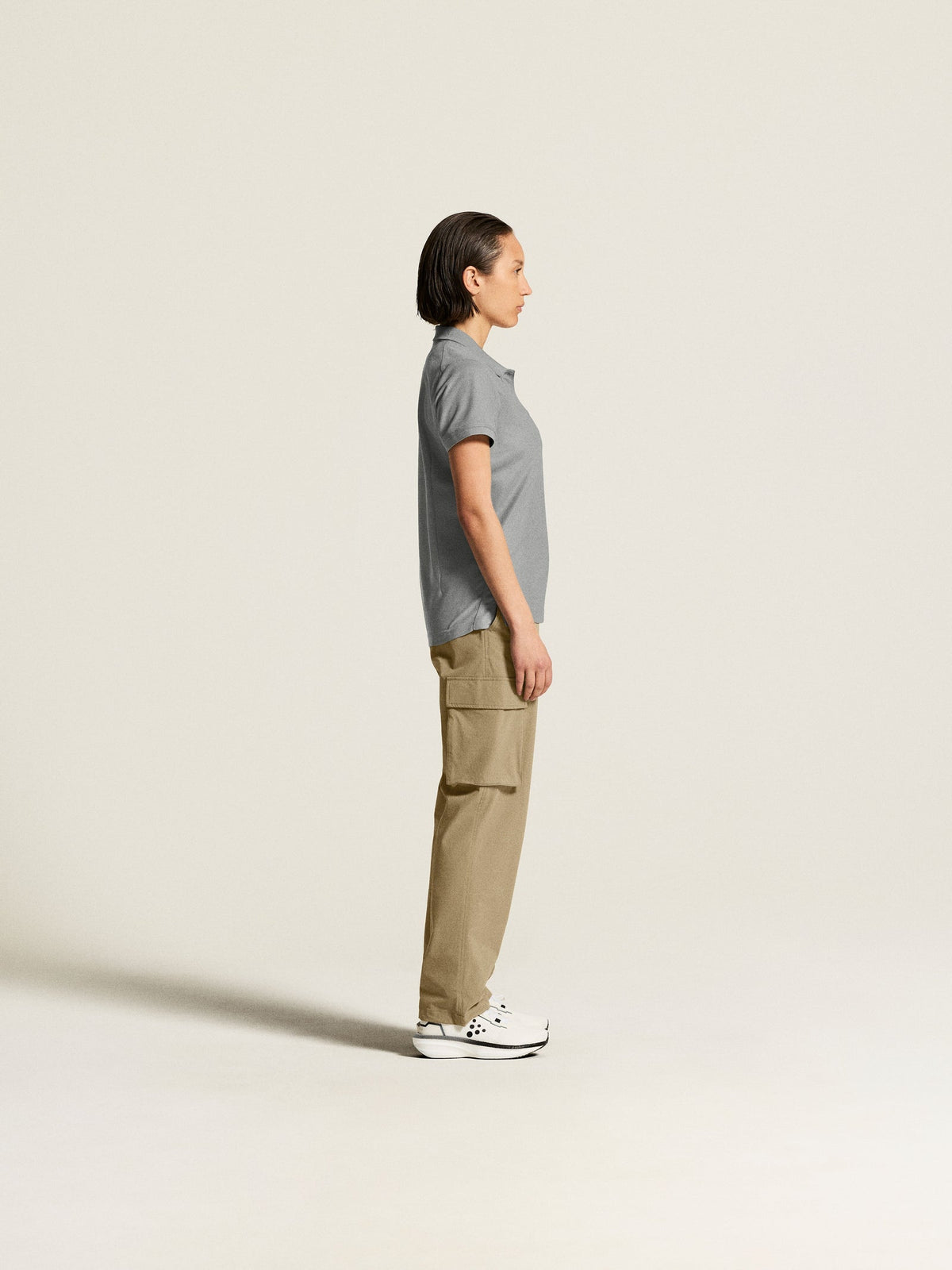 Craft CORE Unify Polo Shirt Damen in Grau meliert, Detailansicht