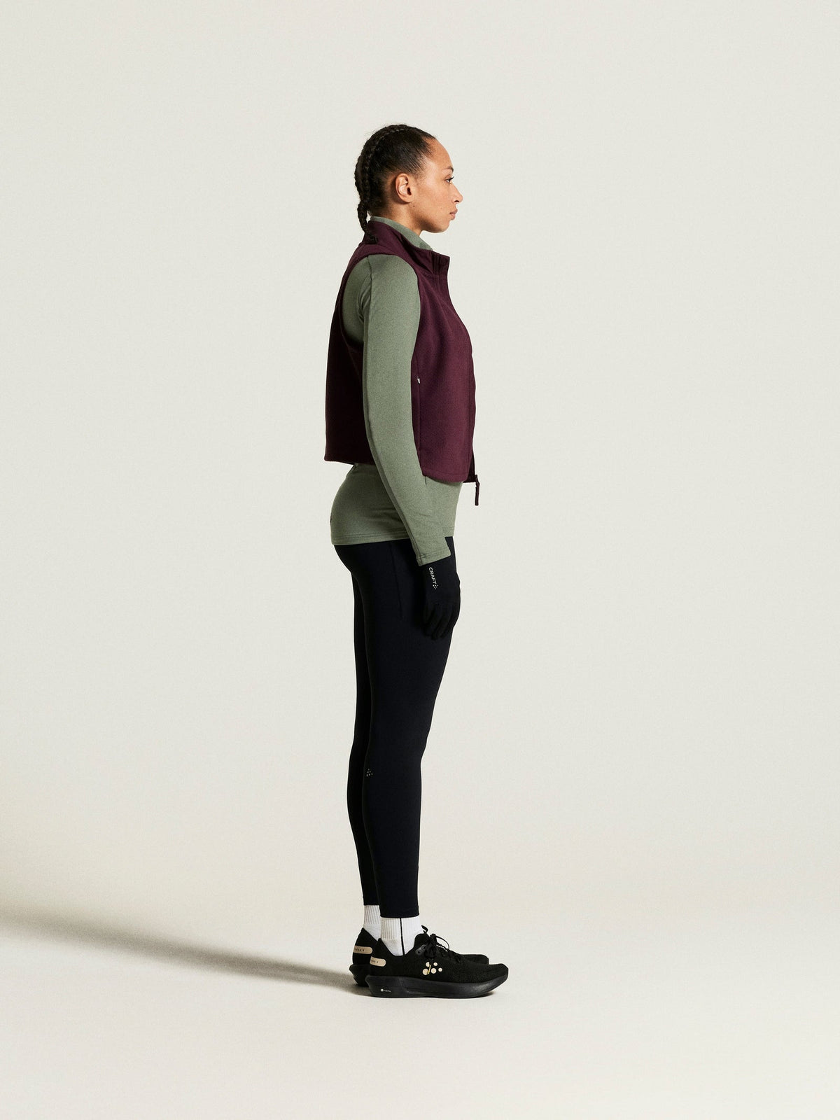 Craft CORE Gain Midlayer Damen in Blattgrün, Detailansicht