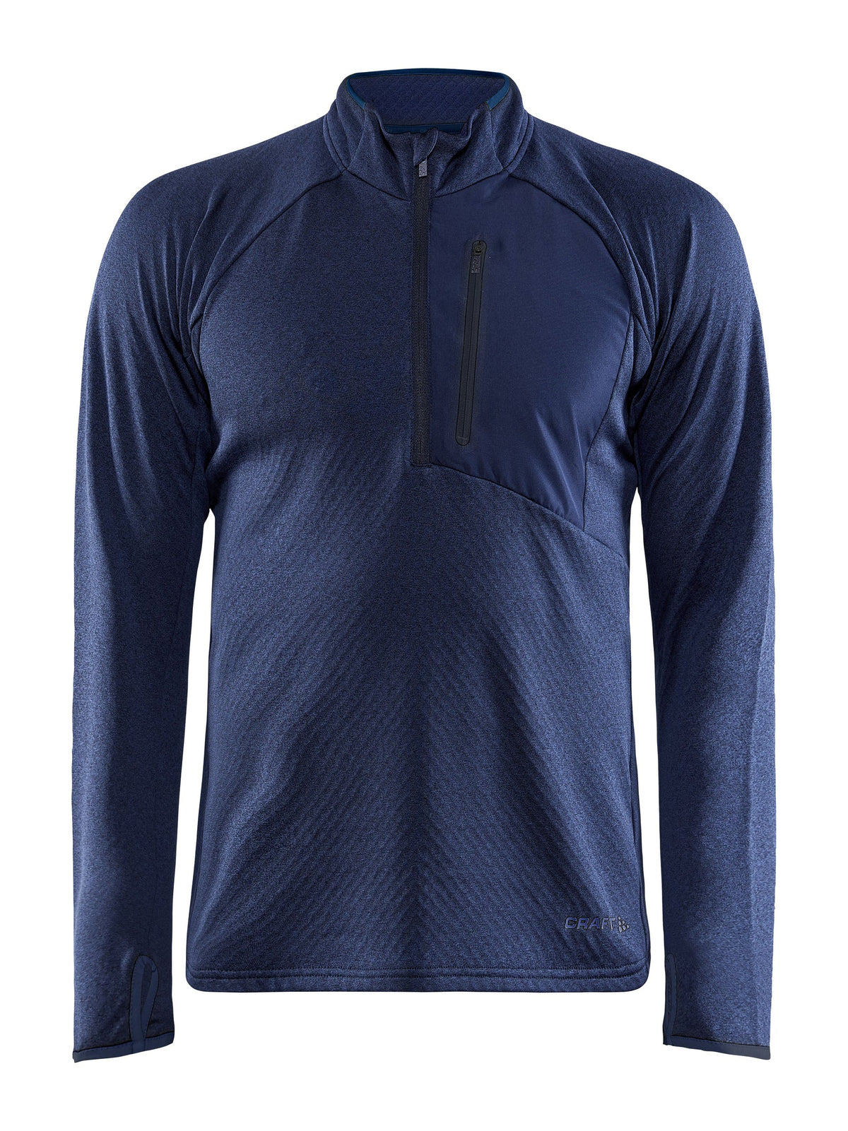 Craft CORE Trim Thermal Midlayer Herren in Dunkelblau meliert, Vorderansicht