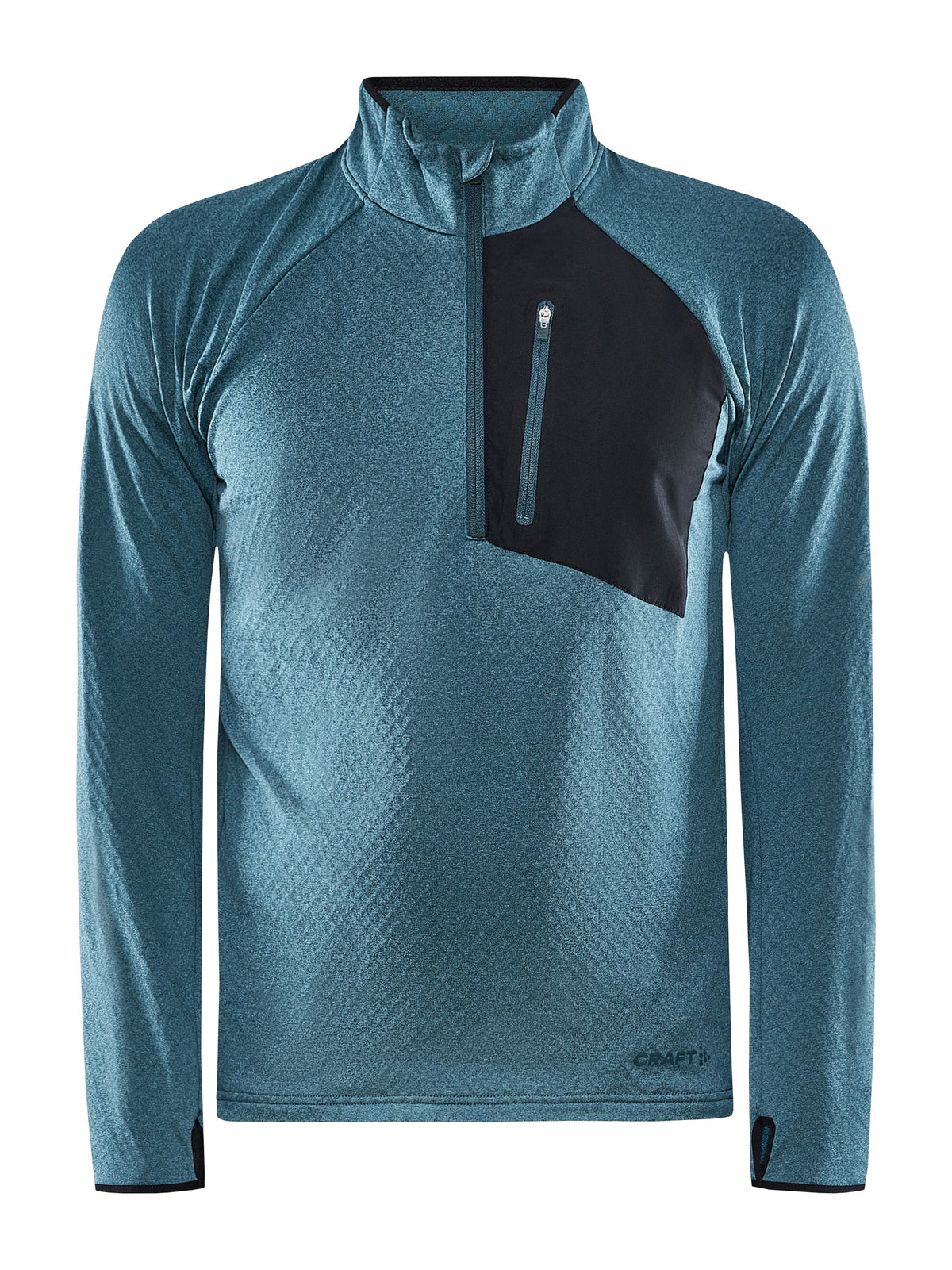 Craft CORE Trim Thermal Midlayer Herren in Grün meliert, Vorderansicht