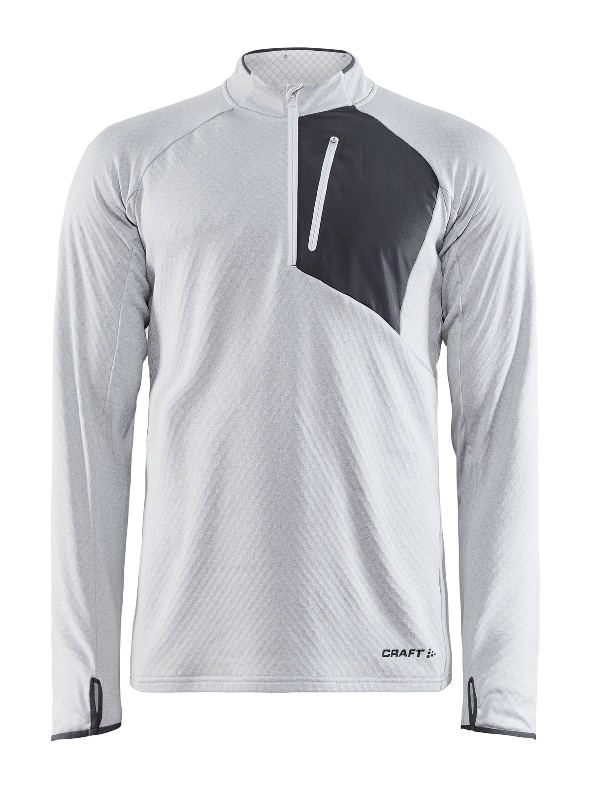 Craft CORE Trim Thermal Midlayer Herren in Grau meliert, Vorderansicht