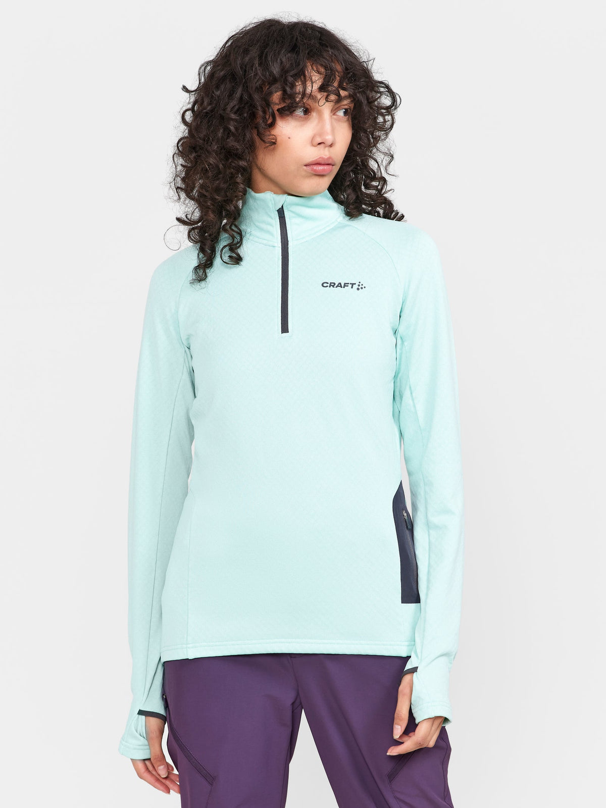 Craft CORE Trim Thermal Midlayer Damen in Blau, Detailansicht