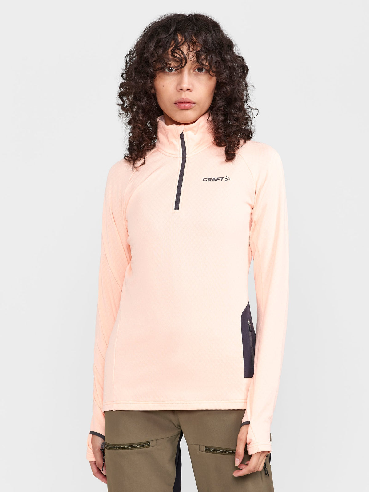 Craft CORE Trim Thermal Midlayer Damen in Pink, Detailansicht