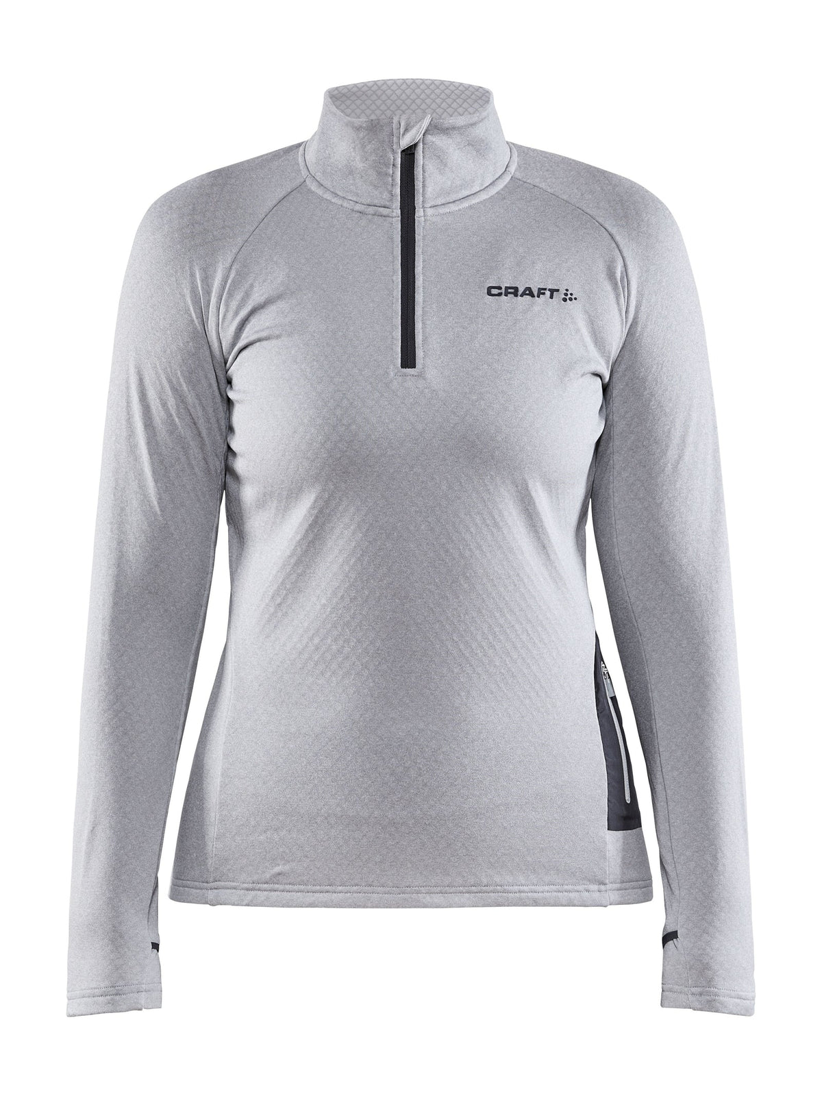 Craft CORE Trim Thermal Midlayer Damen in Grau meliert, Vorderansicht