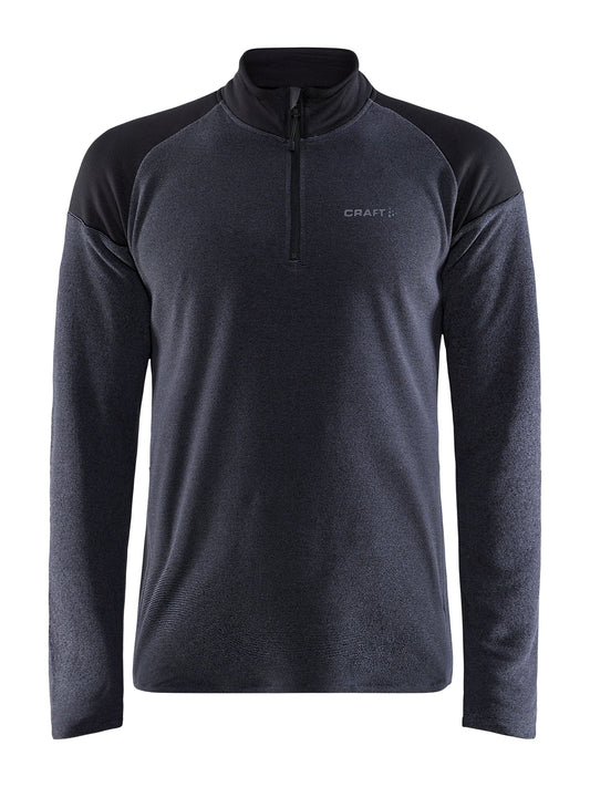 Craft CORE Edge Thermal Midlayer Herren in Schwarz/Dunkelgrau, Vorderansicht