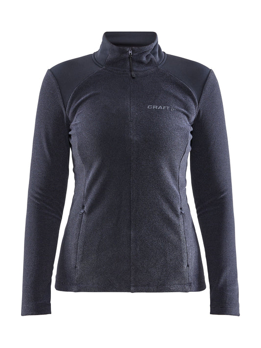 Craft CORE Edge Thermal Midlayer Damen in Schwarz/Dunkelgrau, Vorderansicht