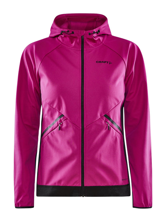 Craft CORE Glide Hood Jacket Damen in Pink, Vorderansicht