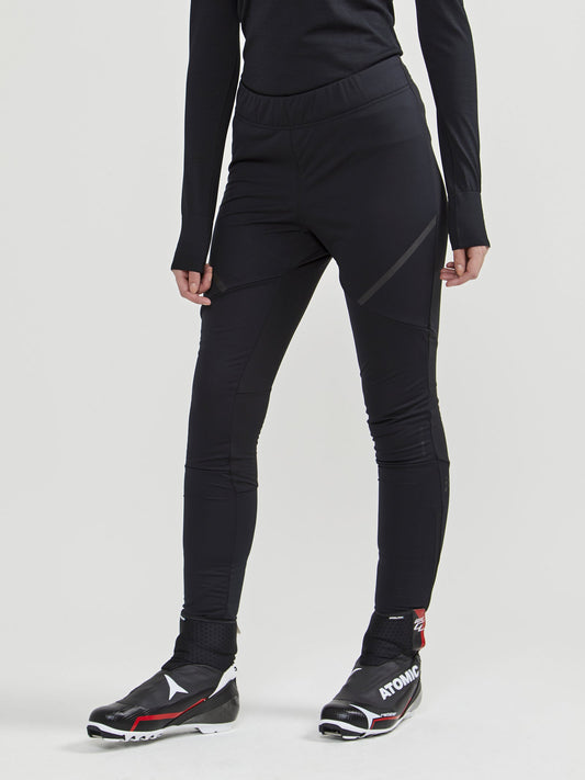 Craft CORE Glide Wind Tights Damen in Schwarz, Detailansicht