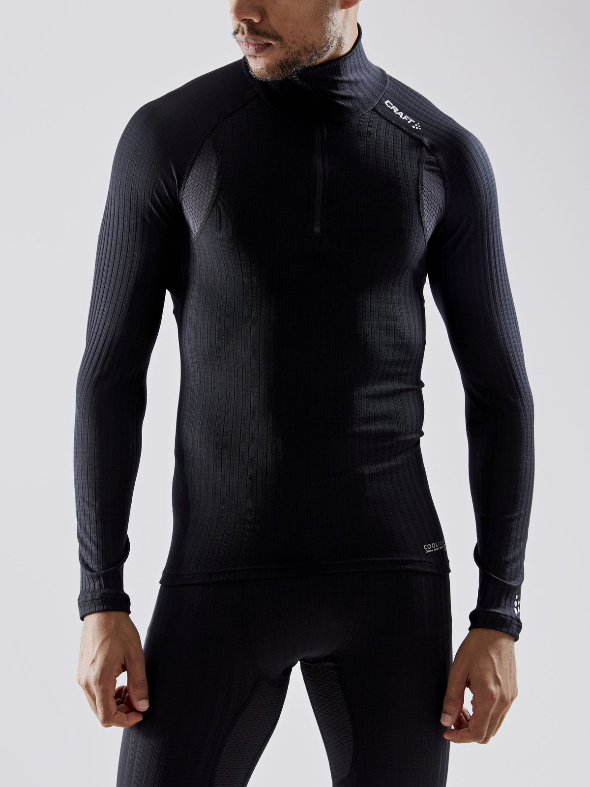 Craft Active Extreme X Zip LS Herren in Schwarz, Detailansicht