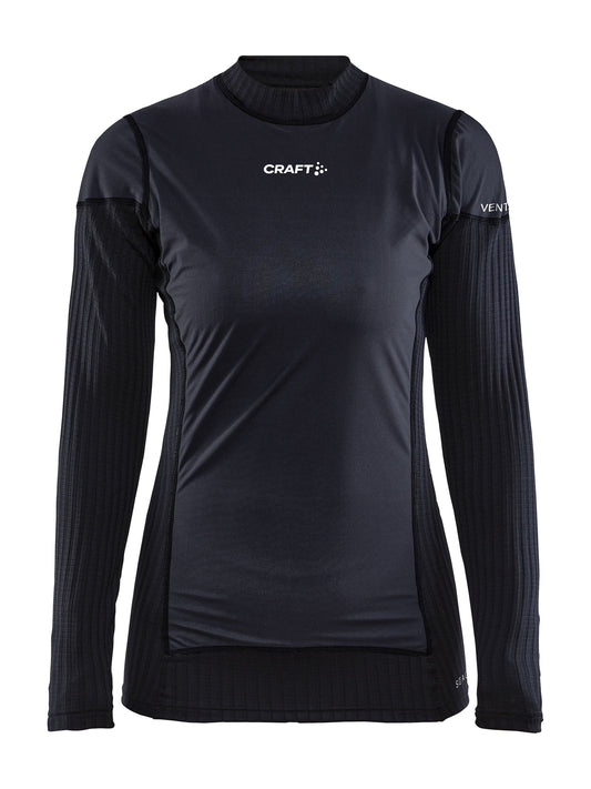 Craft Active Extreme X Wind LS Damen in Schwarz/Anthrazit, Vorderansicht