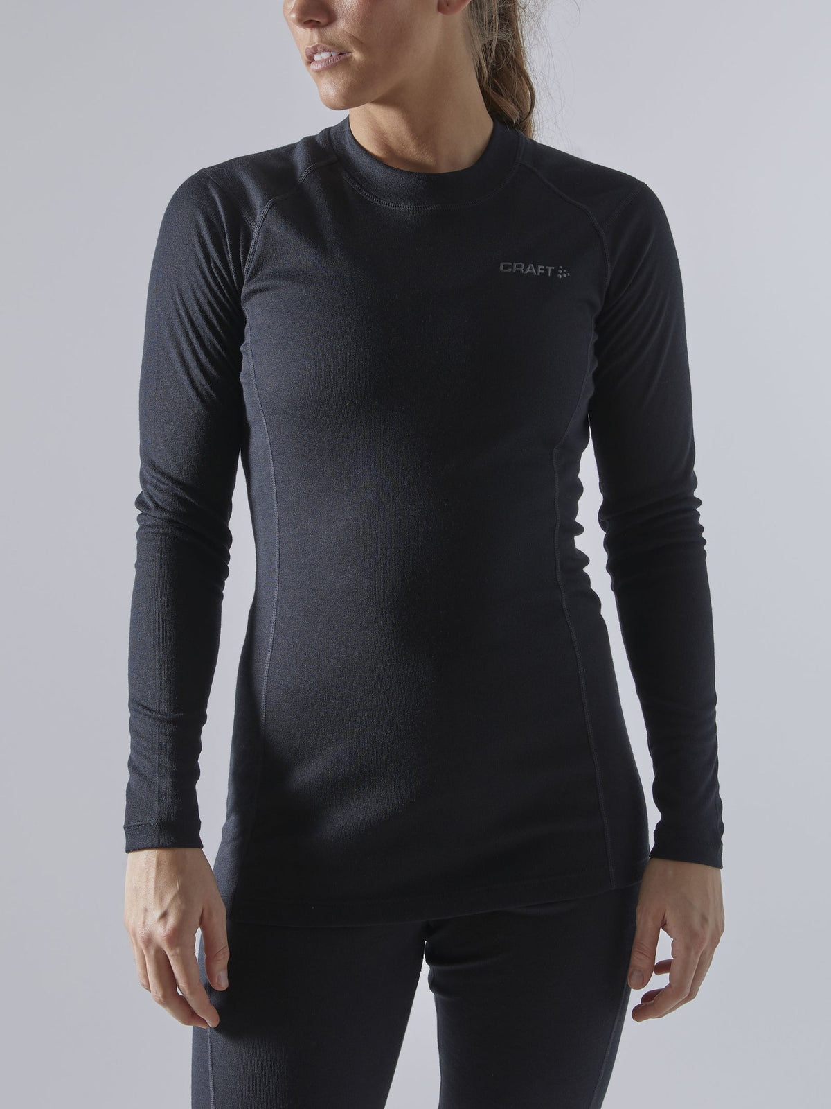 Craft CORE Warm Baselayer Set Damen in Schwarz, Detailansicht