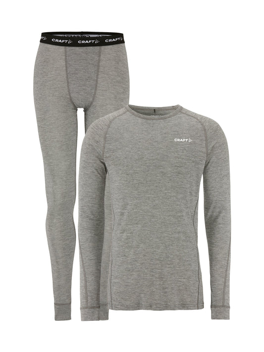 Craft CORE Wool Merino Set Herren in Dunkelgrau meliert, Vorderansicht