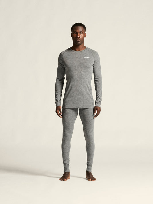 Craft CORE Wool Merino Set Herren in Dunkelgrau meliert, Detailansicht