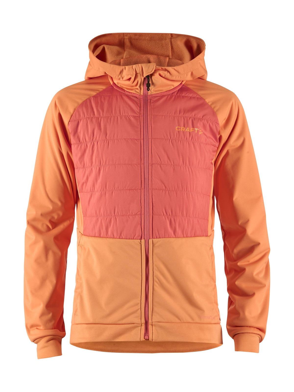 Craft ADV Thermal XC Hood Jacket Junior in Orange, Vorderansicht