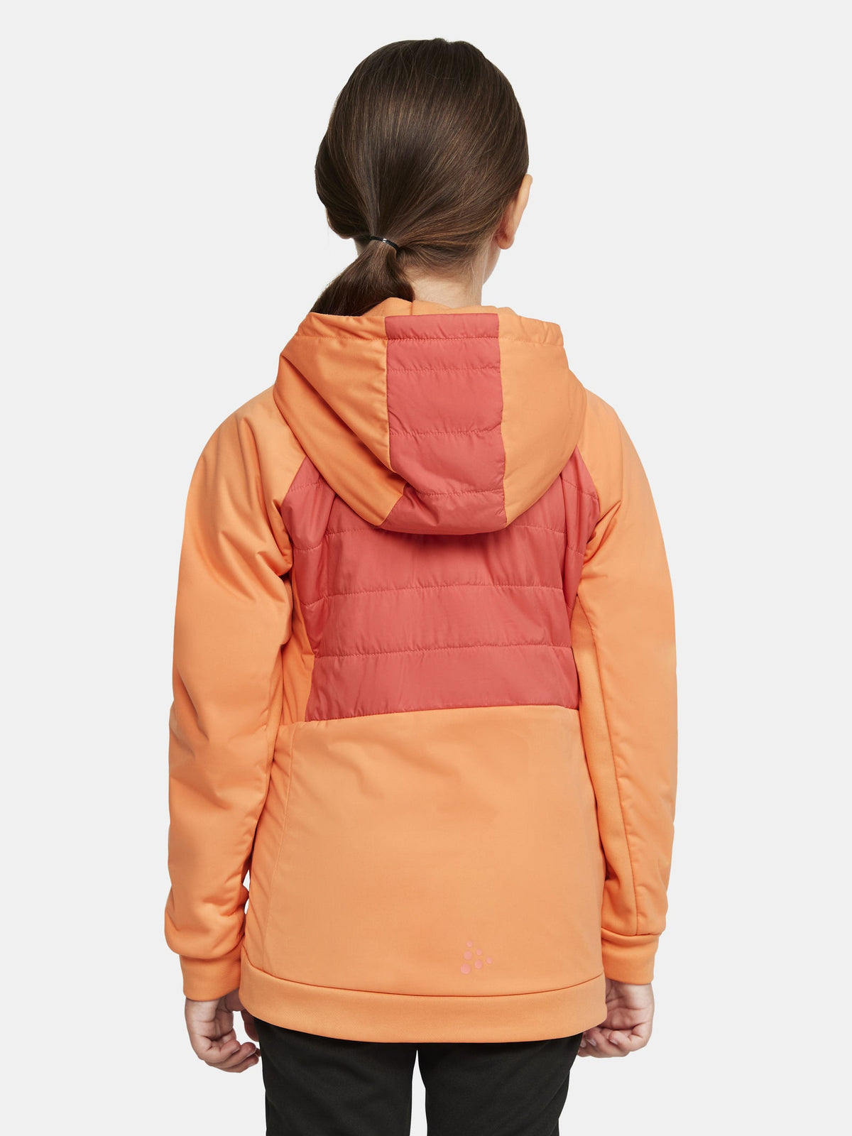 Craft ADV Thermal XC Hood Jacket Junior in Orange, Detailansicht