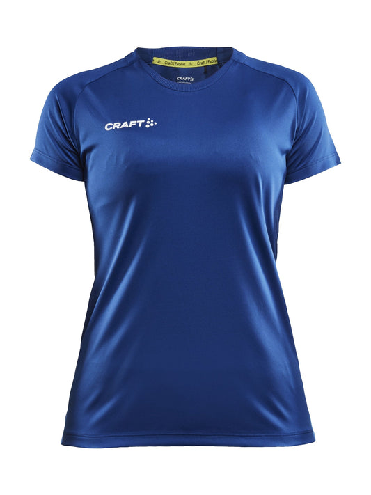 Craft Evolve Tee Damen in Kobaltblau, Vorderansicht