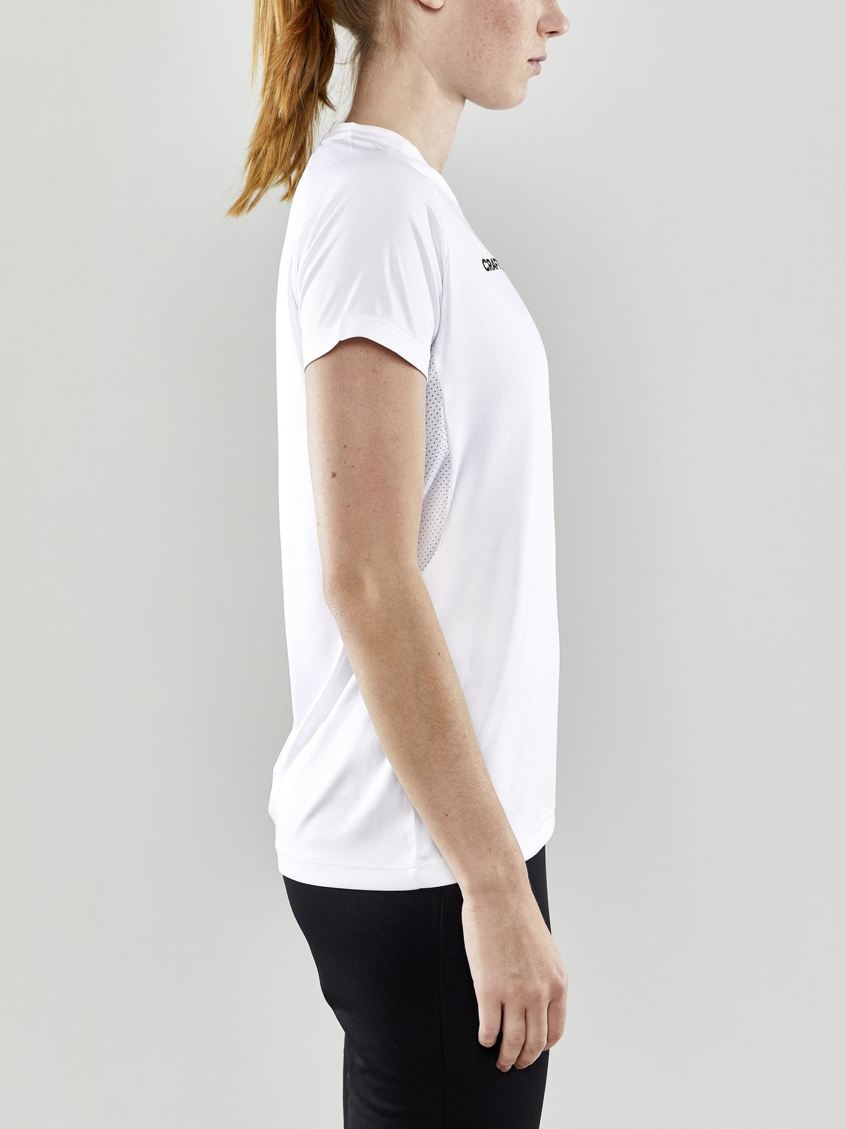 Craft Evolve Tee Damen in Weiss, Detailansicht