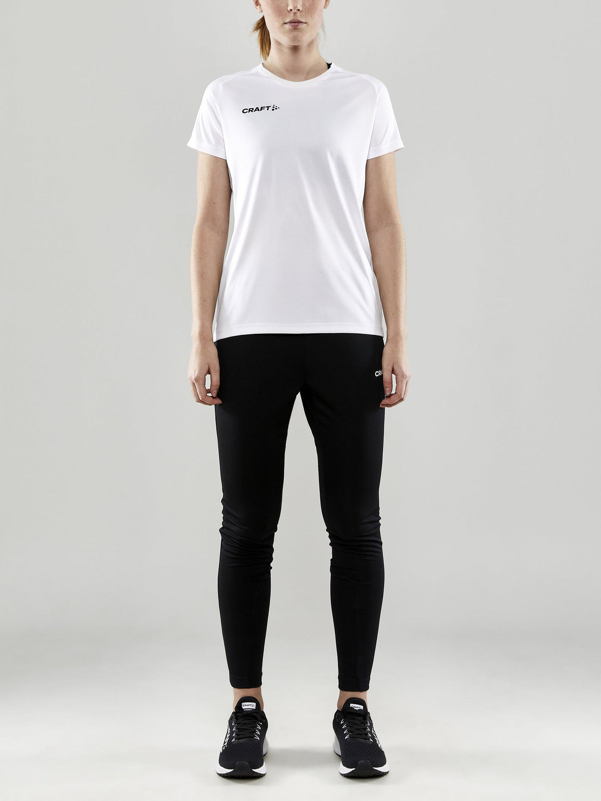 Craft Evolve Tee Damen in Weiss, Detailansicht