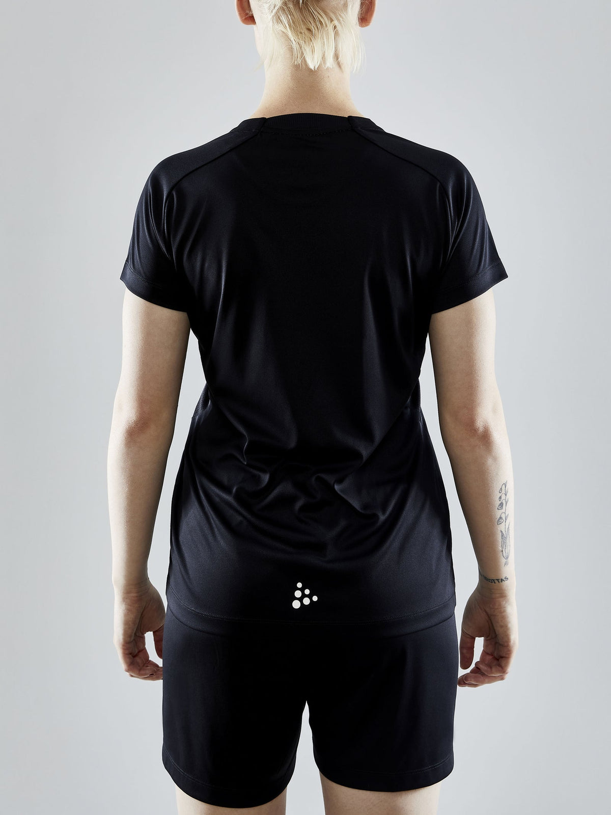 Craft Evolve Tee Damen in Schwarz, Detailansicht