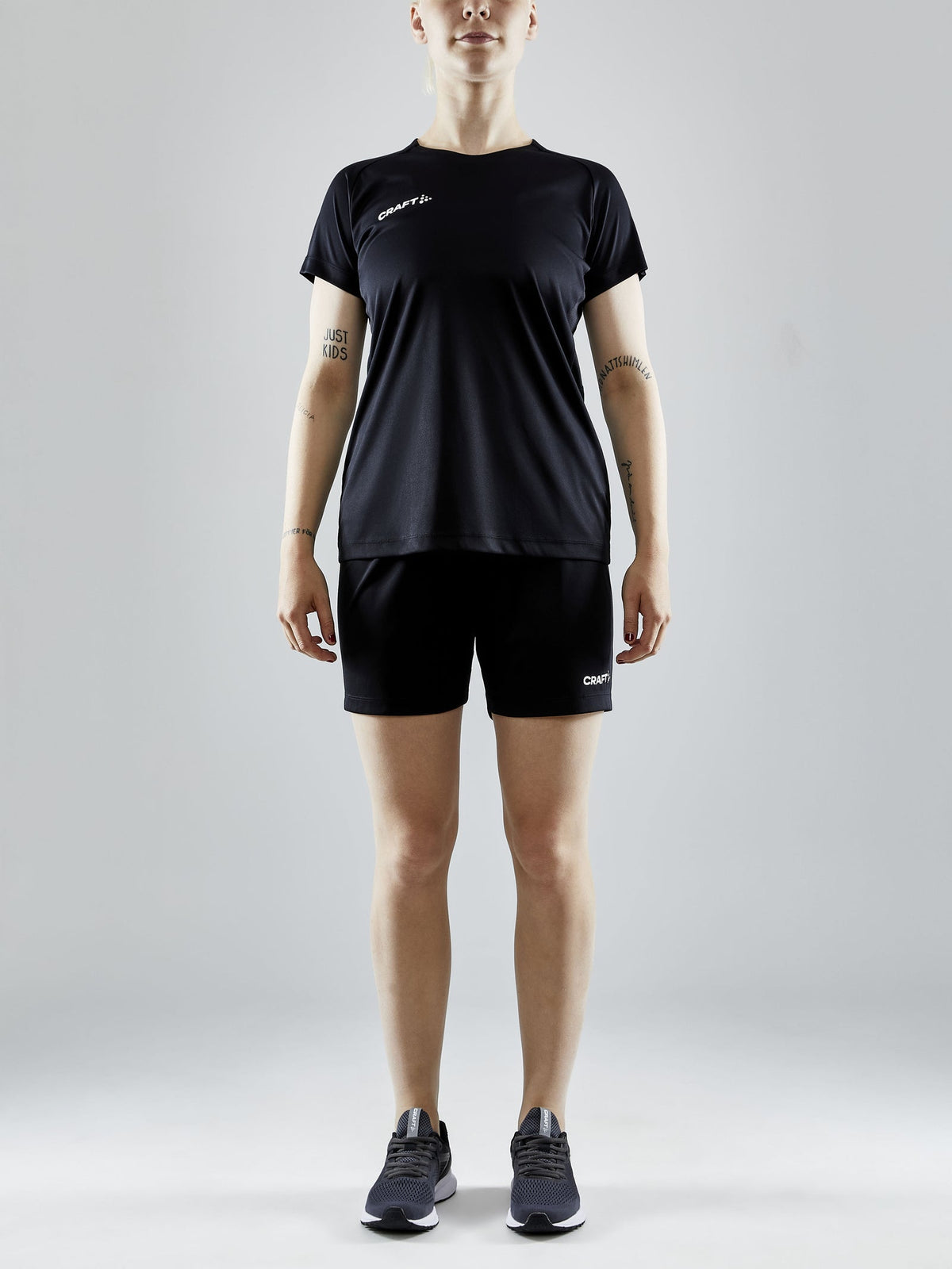 Craft Evolve Tee Damen in Schwarz, Detailansicht