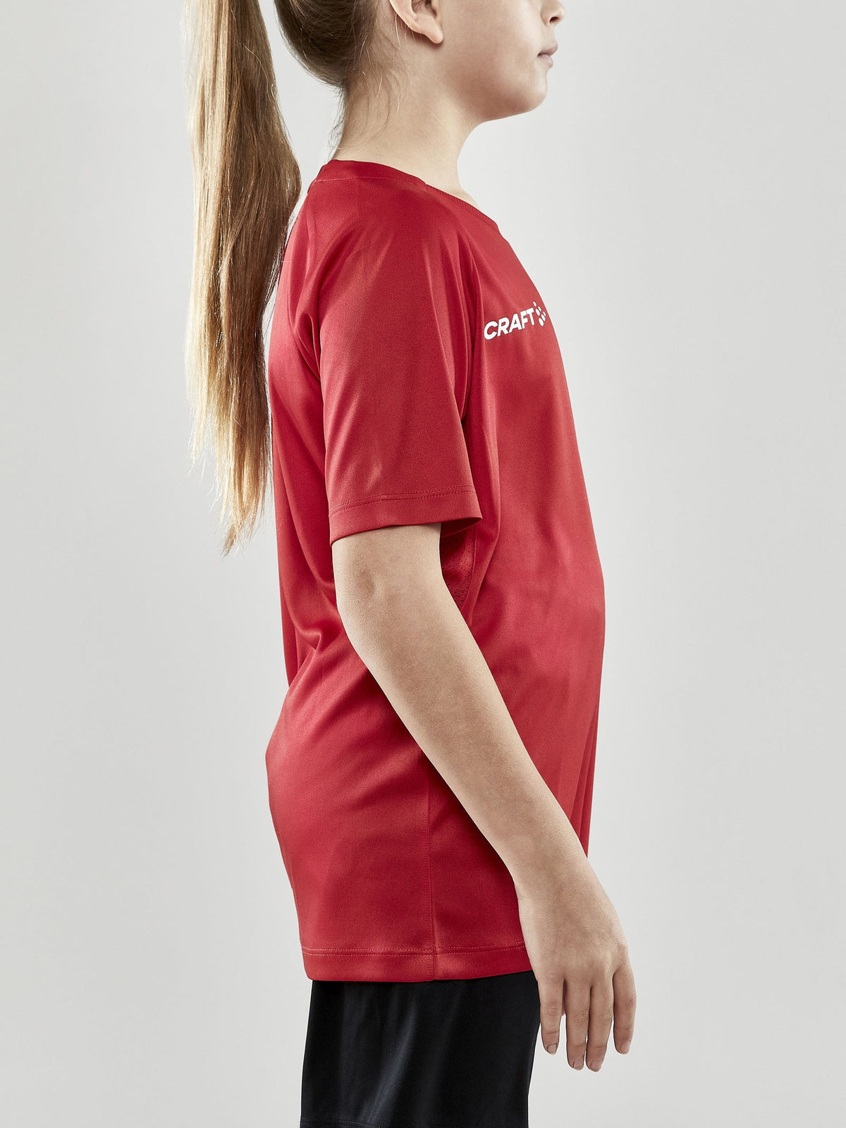 Craft Evolve Tee Junior in Rot, Detailansicht