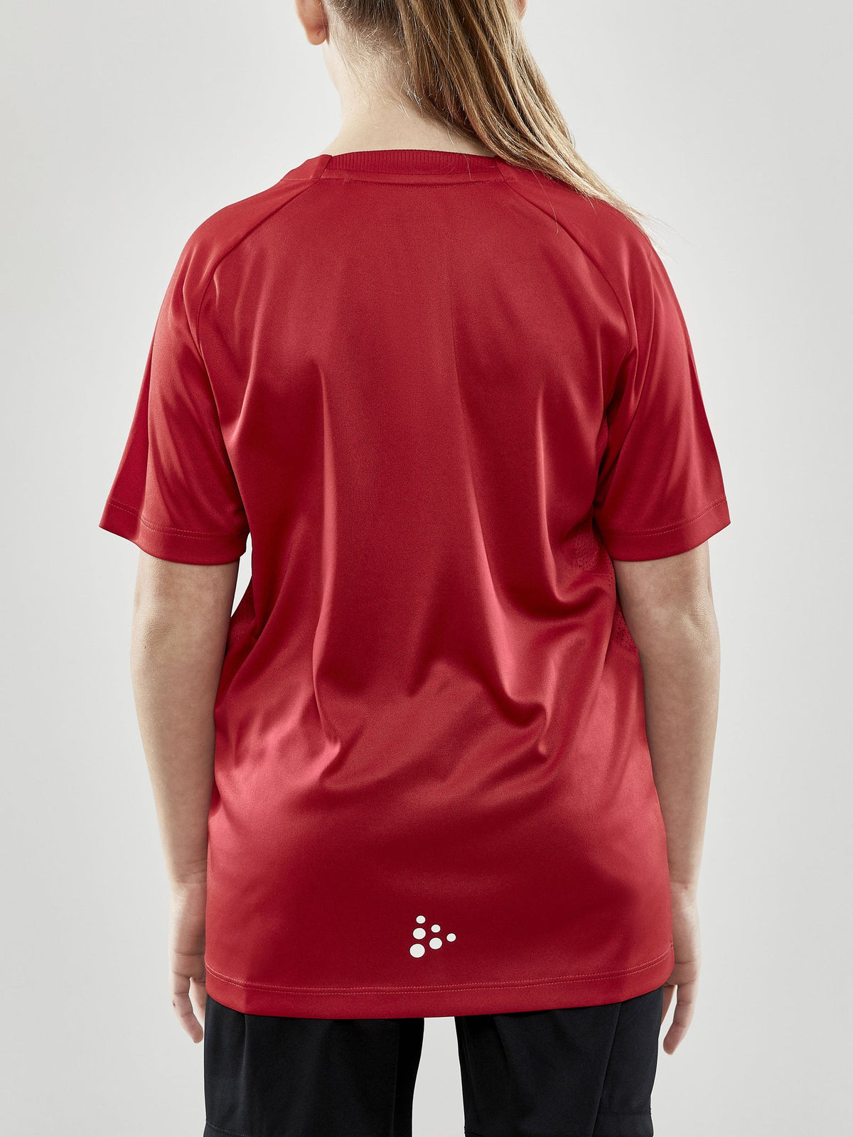 Craft Evolve Tee Junior in Rot, Detailansicht