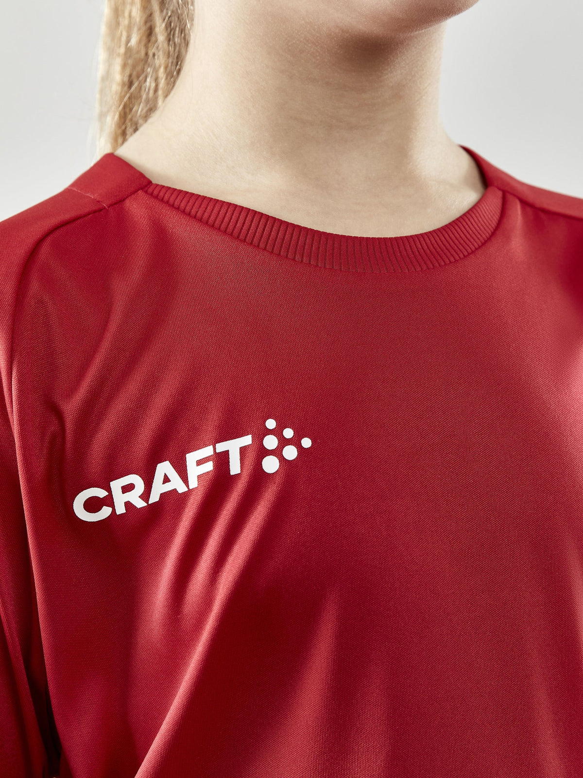 Craft Evolve Tee Junior in Rot, Detailansicht
