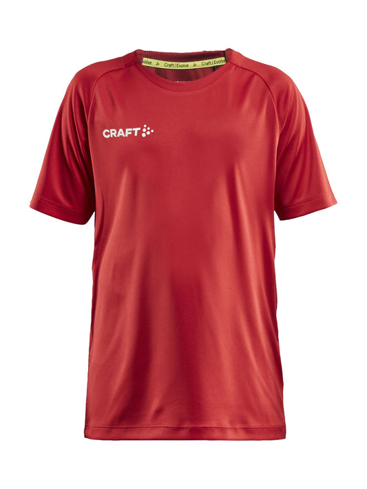 Craft Evolve Tee Junior in Rot, Vorderansicht