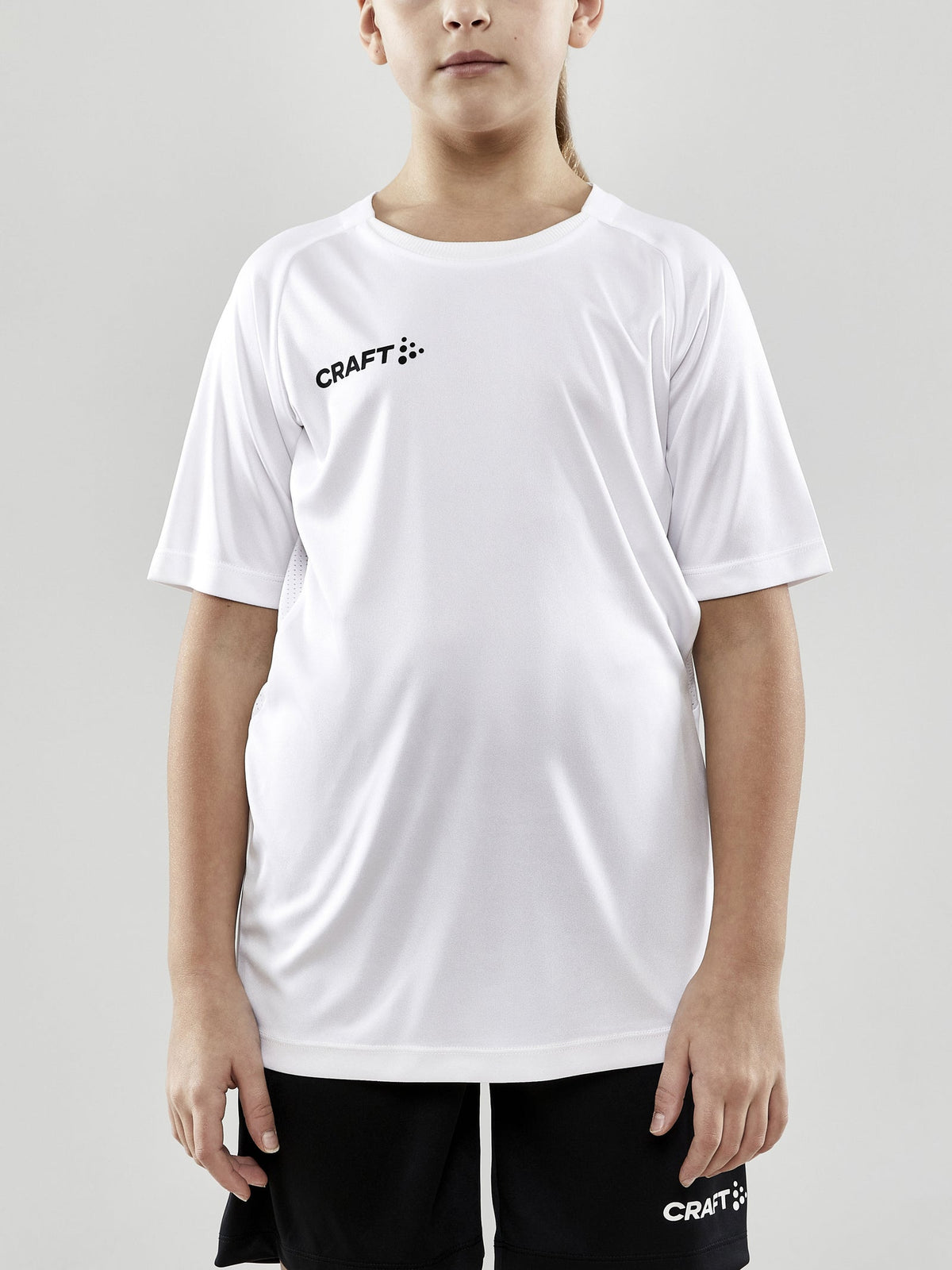 Craft Evolve Tee Junior in Weiss, Detailansicht