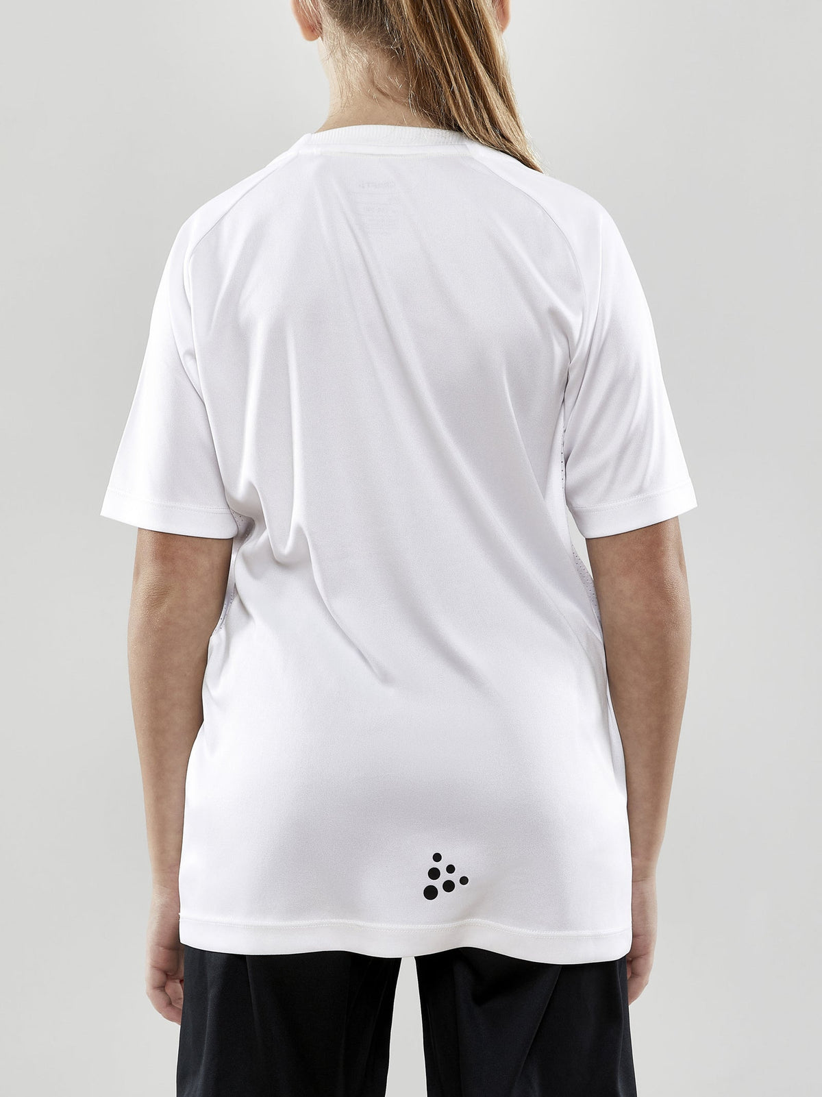 Craft Evolve Tee Junior in Weiss, Detailansicht