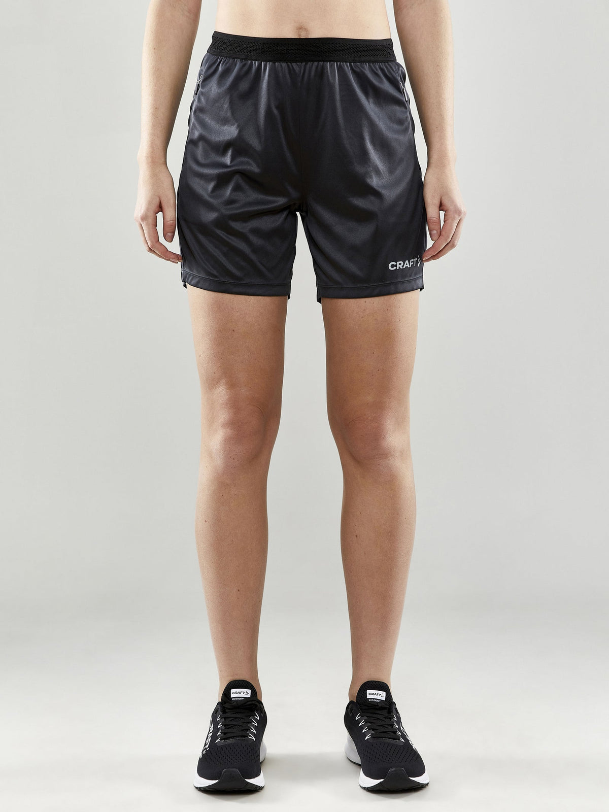 Craft Evolve Zip Pocket Shorts Damen in Dunkelgrau, Detailansicht