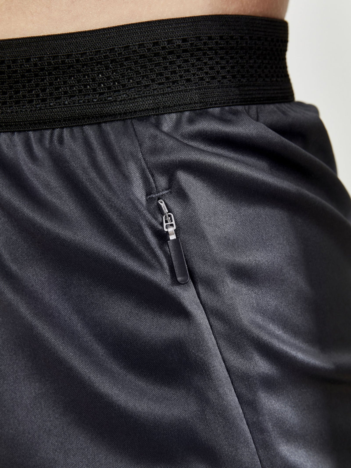 Craft Evolve Zip Pocket Shorts Damen in Dunkelgrau, Detailansicht